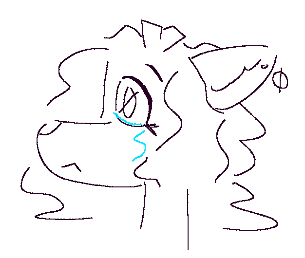 previous girl crying and at a side view